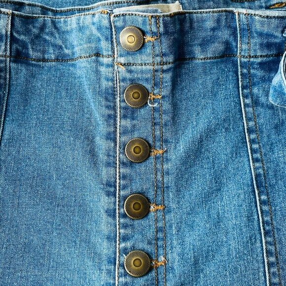 Chelsea & Violet Women's Wide Leg Crop Jeans Size 31 High Rise Button Fly - Picture 5 of 14